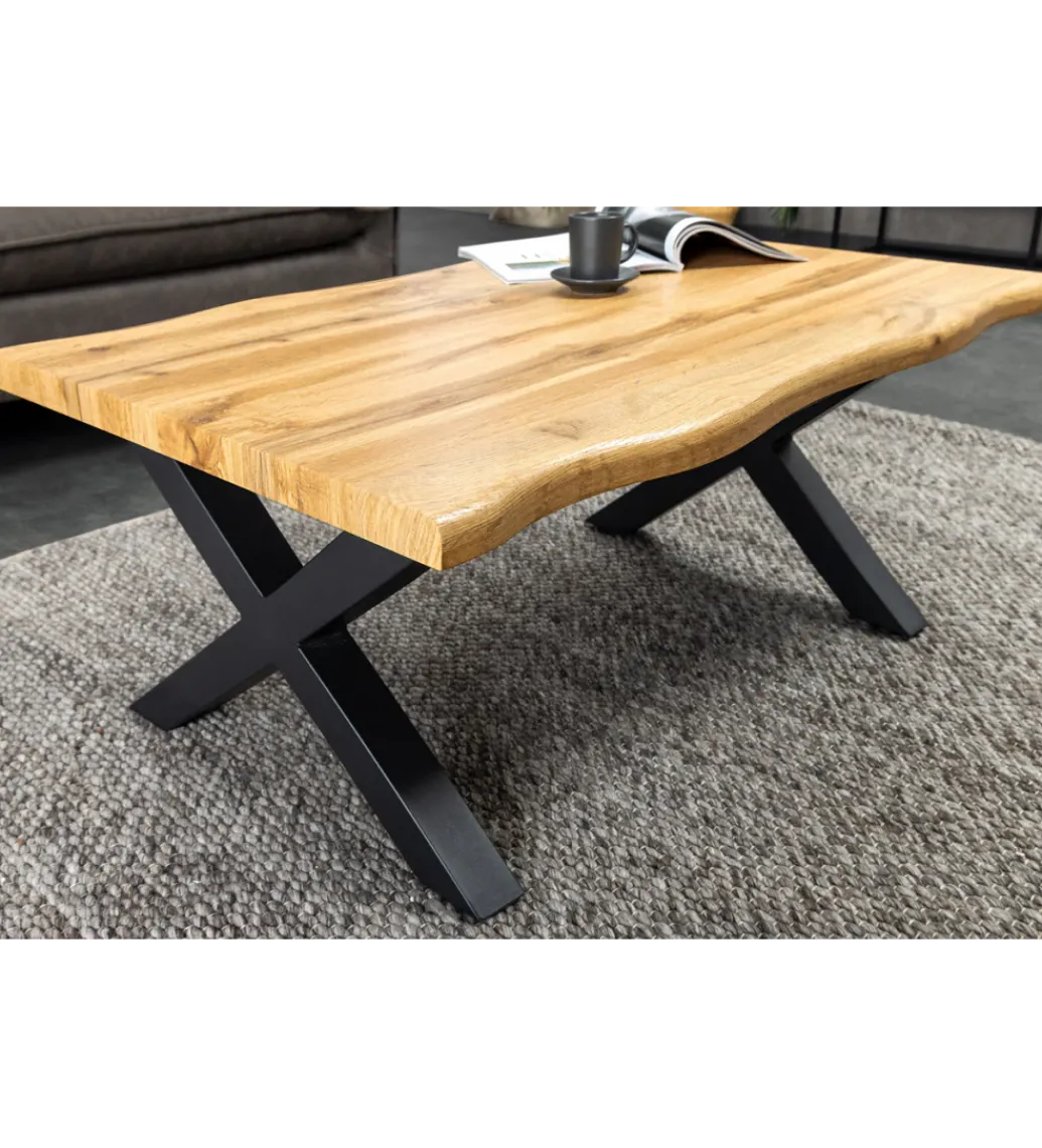 Stolik kawowy WILD 90 cm wygląd naturalnego dębu*Invicta Interior - przedsprzedaż Discount