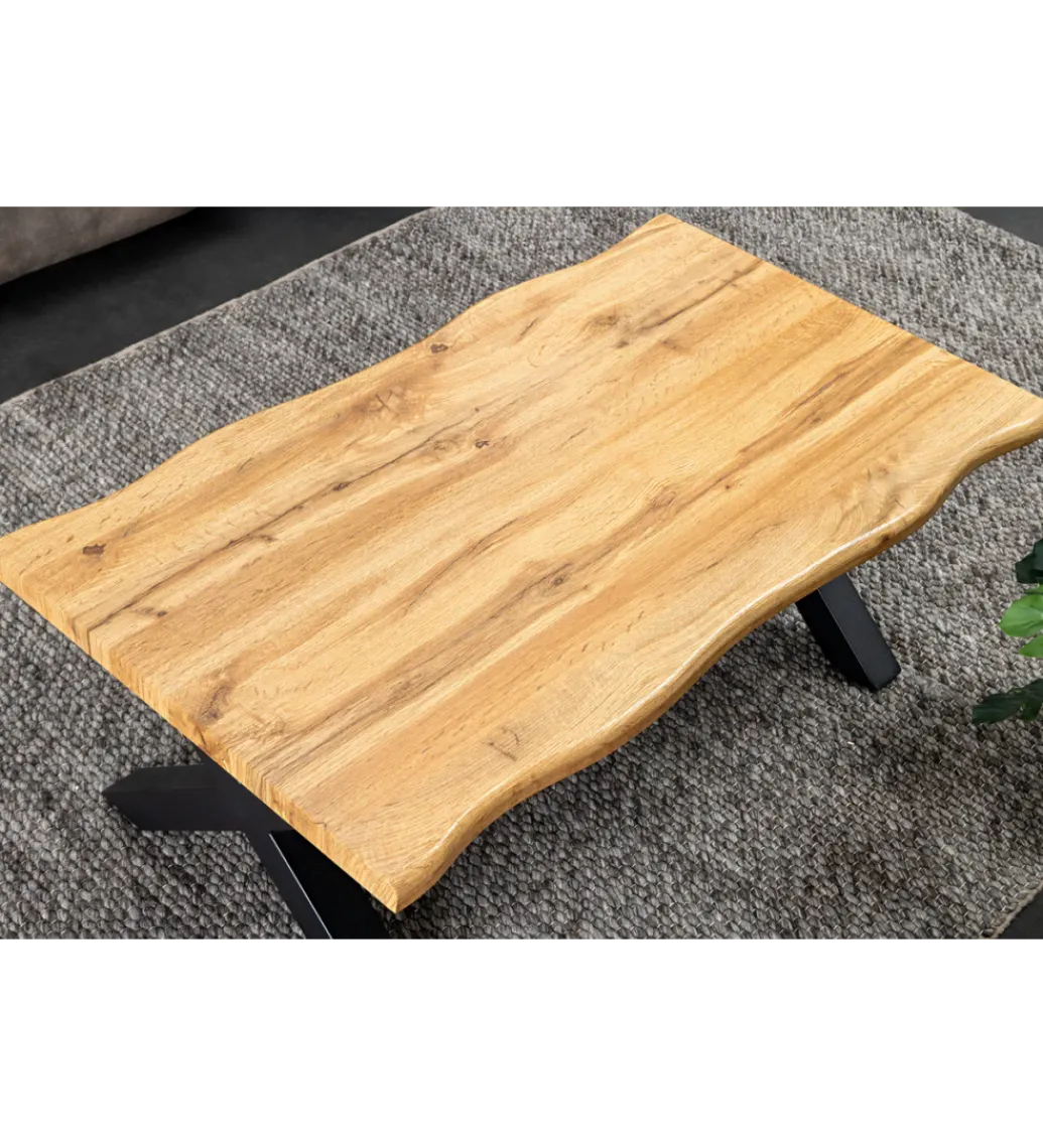 Stolik kawowy WILD 90 cm wygląd naturalnego dębu*Invicta Interior - przedsprzedaż Discount
