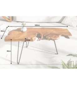 Stolik kawowy Wild drewno Teak*Invicta Interior Outlet