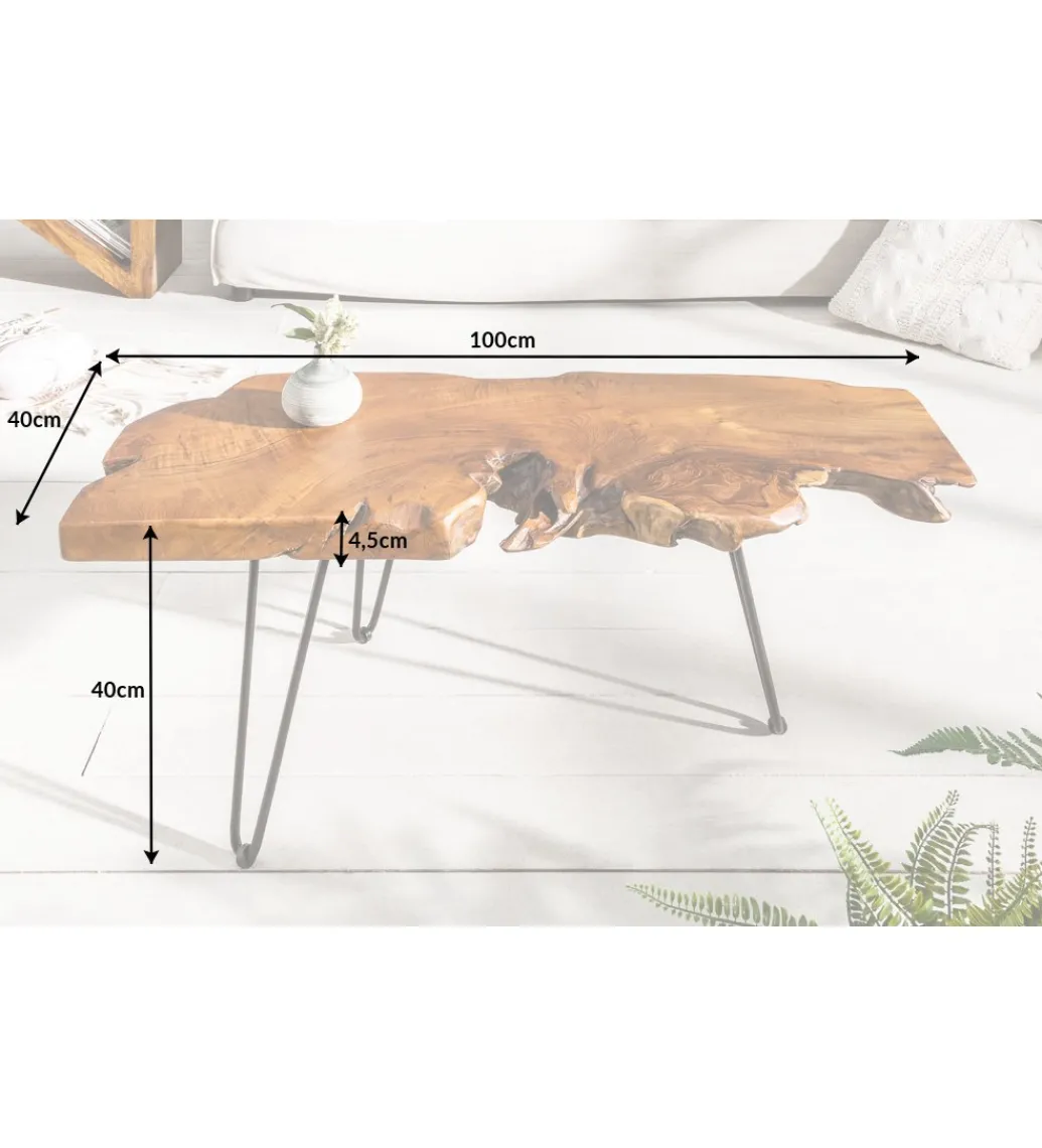 Stolik kawowy Wild drewno Teak*Invicta Interior Outlet