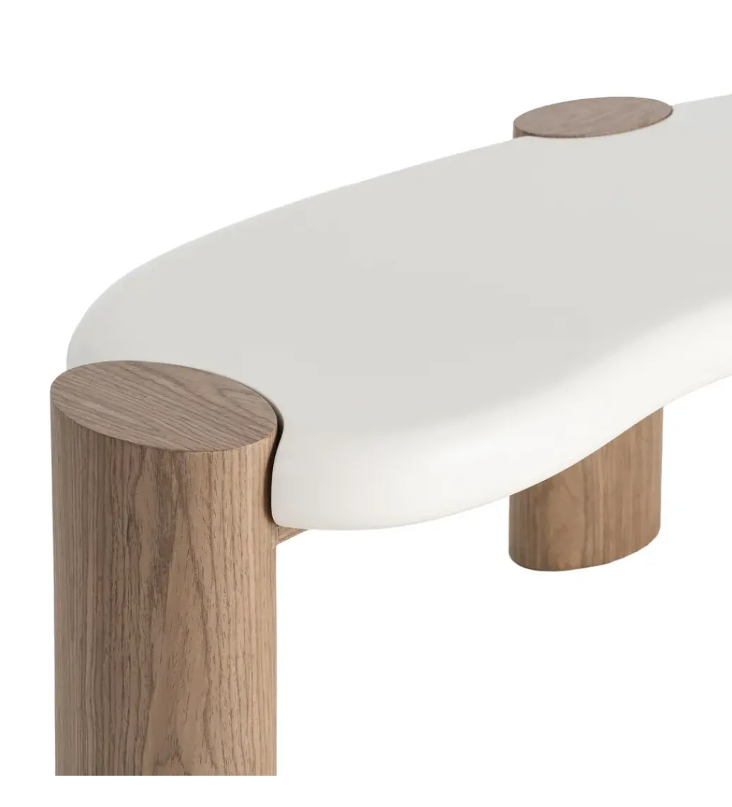Stolik kawowy WINAS 125 cm biały naturalny*Zona-Design Discount