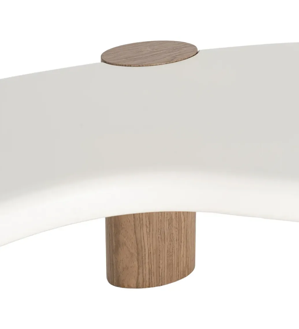 Stolik kawowy WINAS 125 cm biały naturalny*Zona-Design Discount