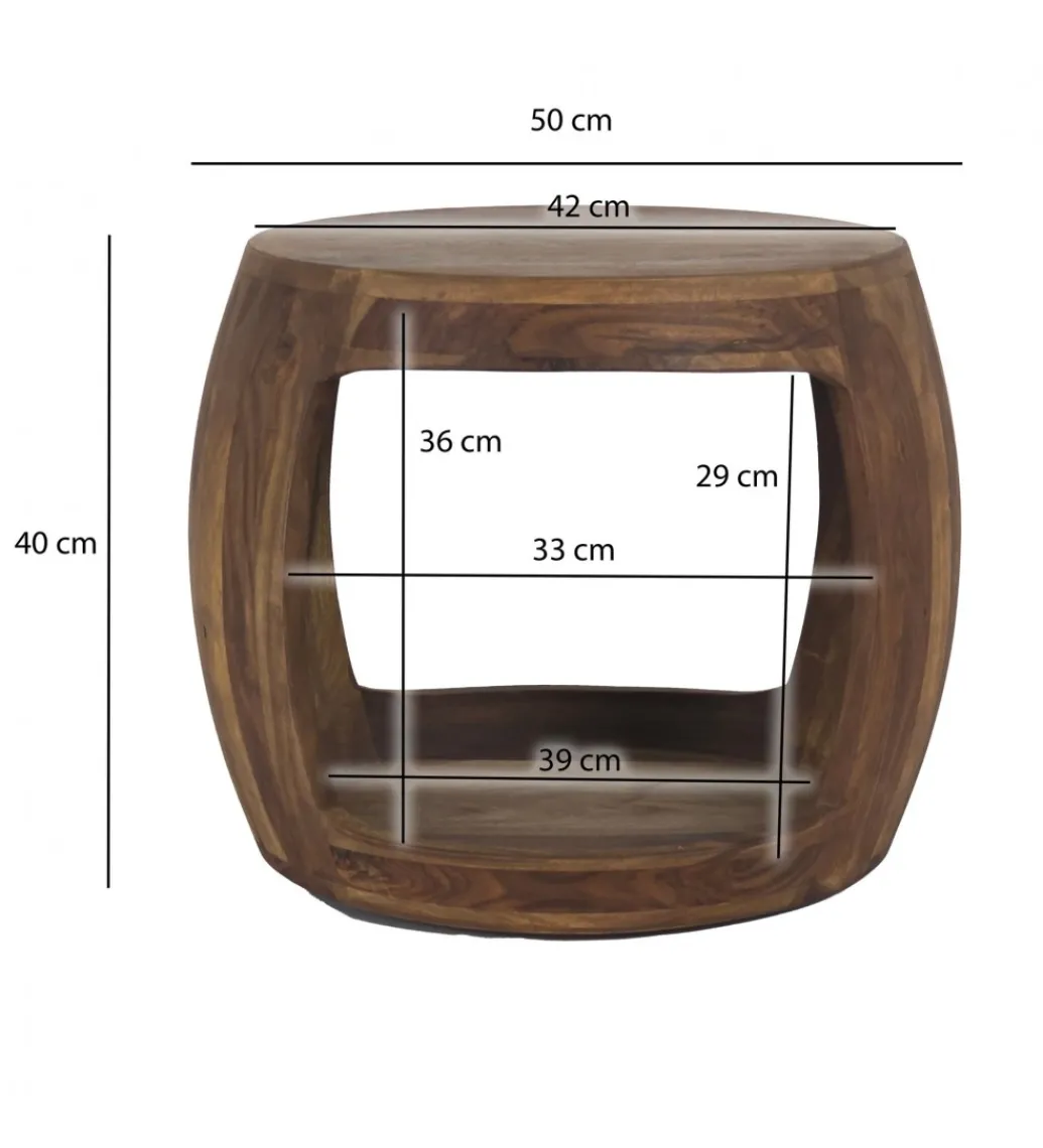 Stolik kawowy WOHNLING 50 cm drewno sheesham*WOHNLING, GERMANY Best
