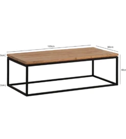 Stolik kawowy WOHNLING 120 cm drewno akacja*WOHNLING, GERMANY Best