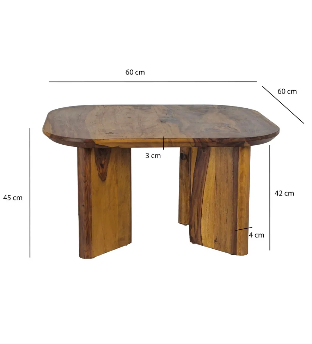 Stolik kawowy WOHNLING 60 cm drewno sheesham*WOHNLING, GERMANY Hot