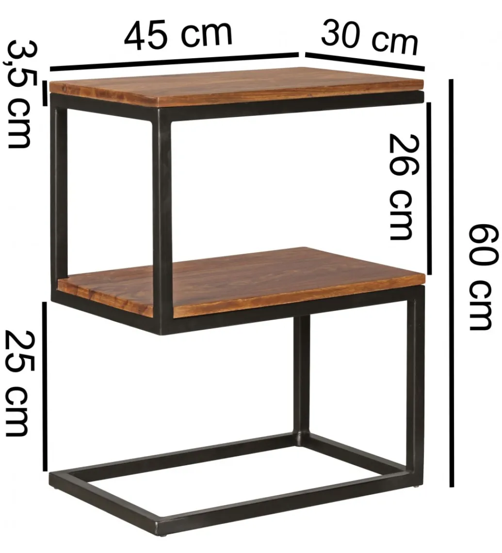 Stolik kawowy WOHNLING 45 cm drewno sheesham*WOHNLING, GERMANY Best