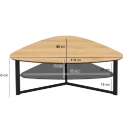 Stolik kawowy WOHNLING 110 cm naturalny*WOHNLING, GERMANY Sale