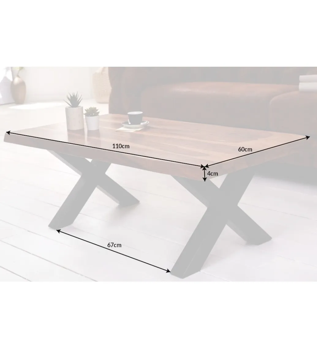 Stolik kawowy ZAMBEZI Amazonas X 110 cm drewno Sheesham*Invicta Interior - przedsprzedaż Clearance