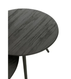 Stolik kawowy ZAMBIA set 4 drewno teak czarny*J-Line Hot