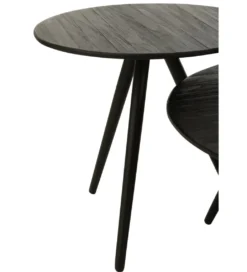 Stolik kawowy ZAMBIA set 4 drewno teak czarny*J-Line Hot