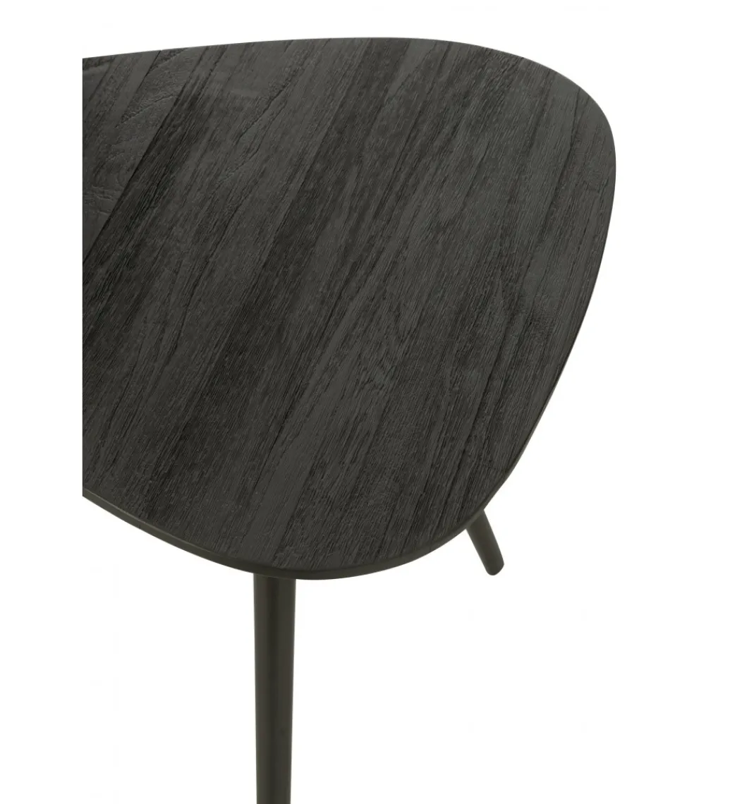 Stolik kawowy ZAMBIA set 2 drewno teak czarny*J-Line Hot
