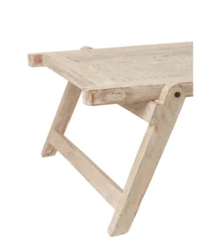 Stolik kawowy z drewna z recyklingu PONTE 180 cm bielony*J-Line Clearance