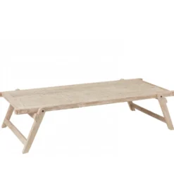 Stolik kawowy z drewna z recyklingu PONTE 180 cm bielony*J-Line Clearance