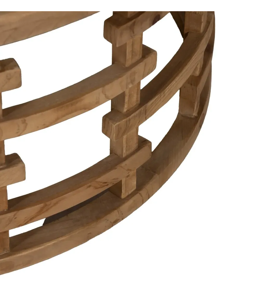 Stolik kawowy ZEGAR 80 cm drewno jodła*Zona-Design New