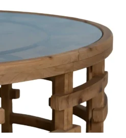 Stolik kawowy ZEGAR 80 cm drewno jodła*Zona-Design New