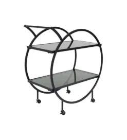 Stolik na kółkach LOFT 74 cm czarny*KDesign Discount