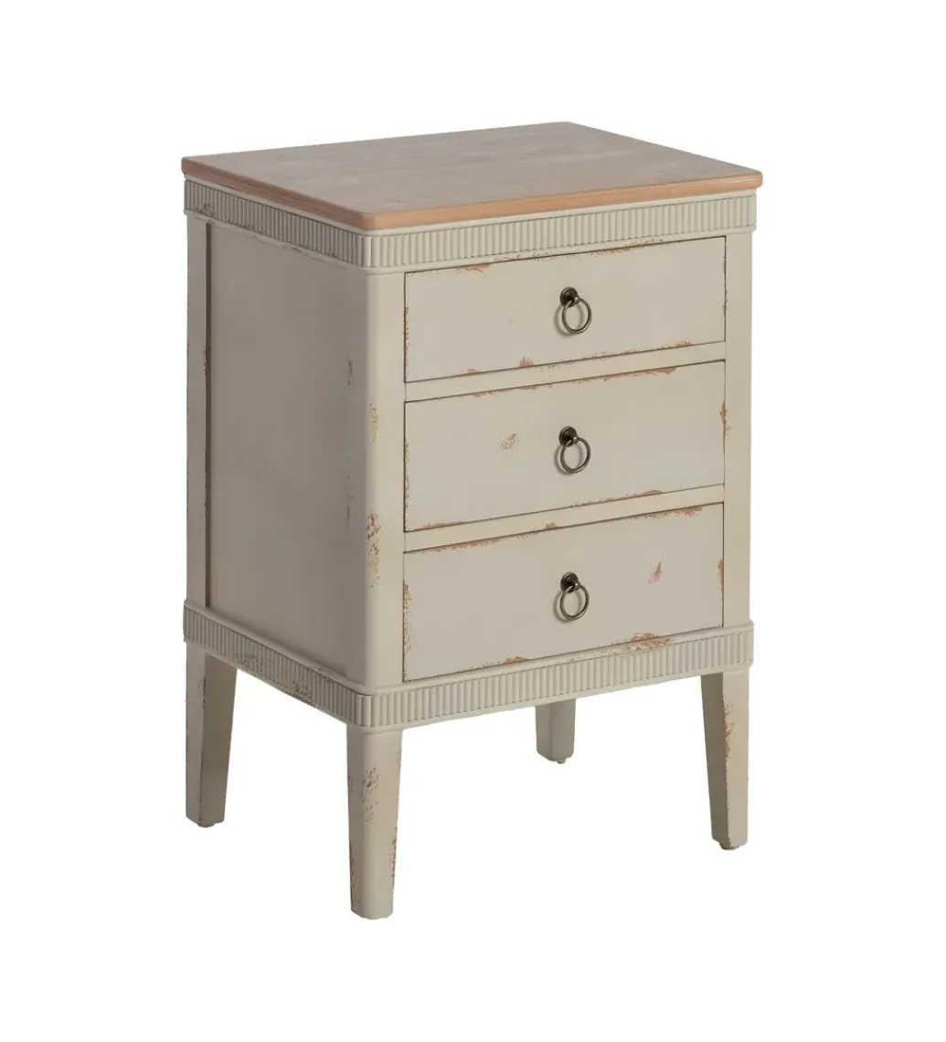 Stolik nocny ALIEY 72 cm drewno jodła kremowy*Zona-Design Hot