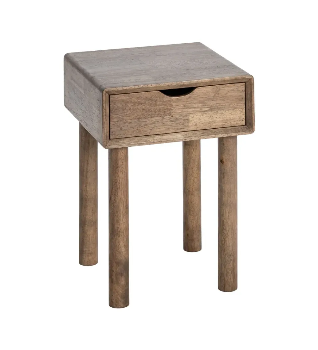 Stolik nocny AMY 55 cm drewno kauczuk*Zona-Design Clearance
