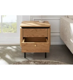 Stolik nocny ATELIER 55 cm kolor dębu*Invicta Interior - przedsprzedaż Clearance