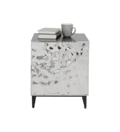 Stolik nocny CARINO 50 cm srebrna*KARE New