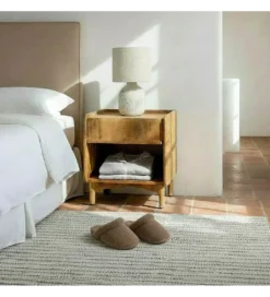 Stolik nocny GALT 50 cm drewno mango naturalny*Zona-Design