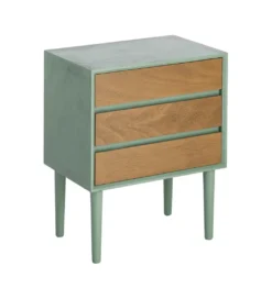 Stolik nocny MESTARONY 62 cm naturalny zielony*Zona-Design New