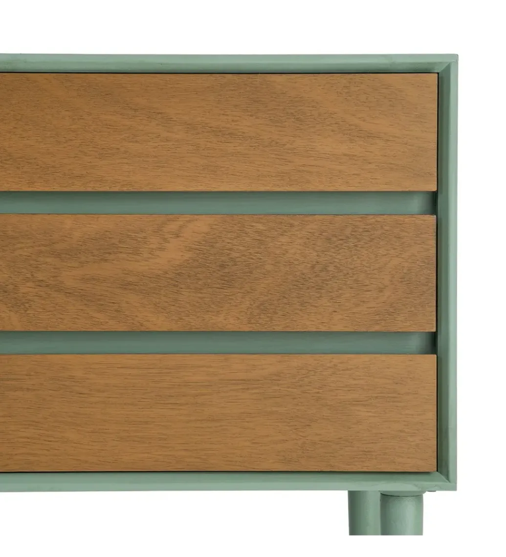 Stolik nocny MESTARONY 62 cm naturalny zielony*Zona-Design New