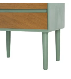 Stolik nocny MESTARONY 50 cm zielony naturalny*Zona-Design Sale