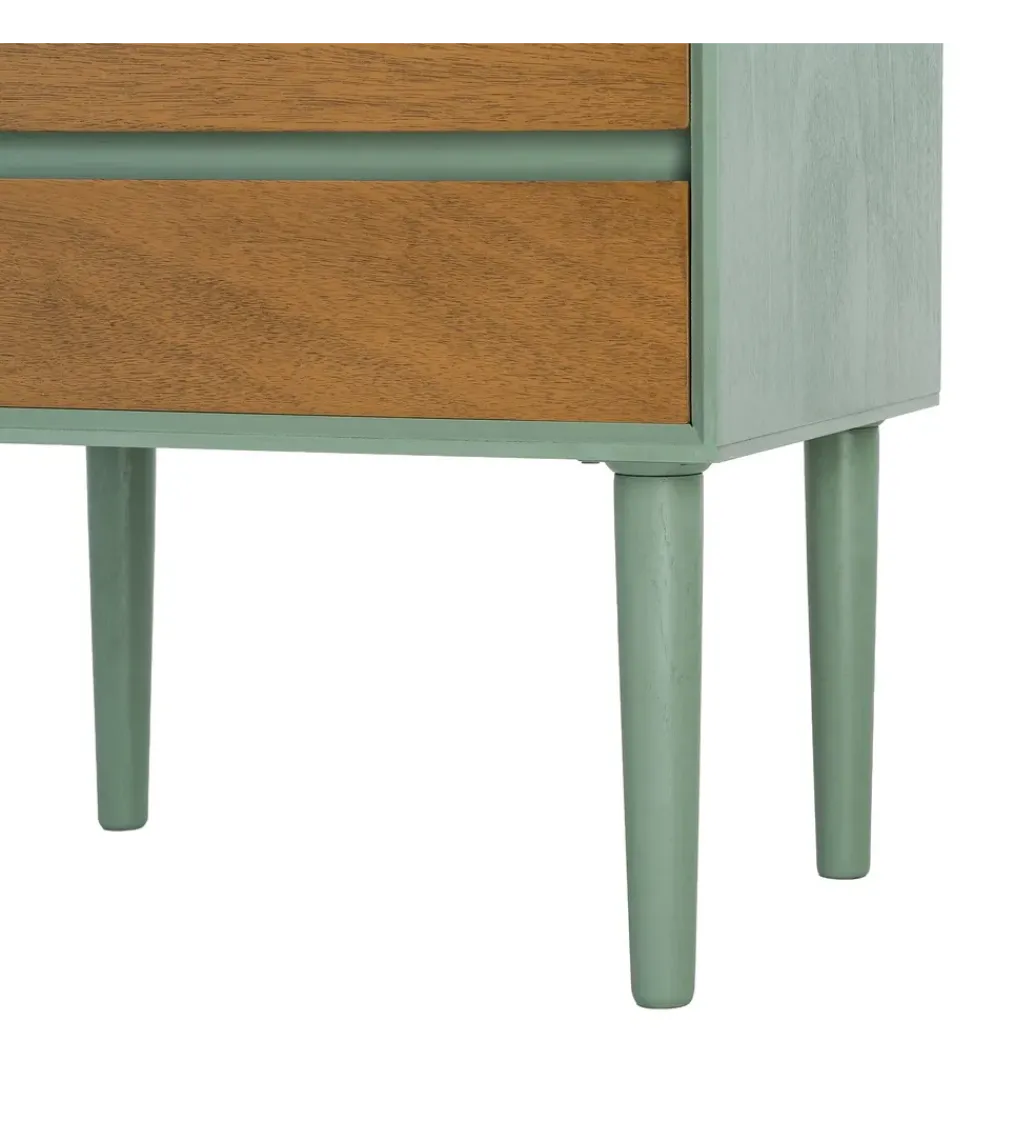 Stolik nocny MESTARONY 50 cm zielony naturalny*Zona-Design Sale
