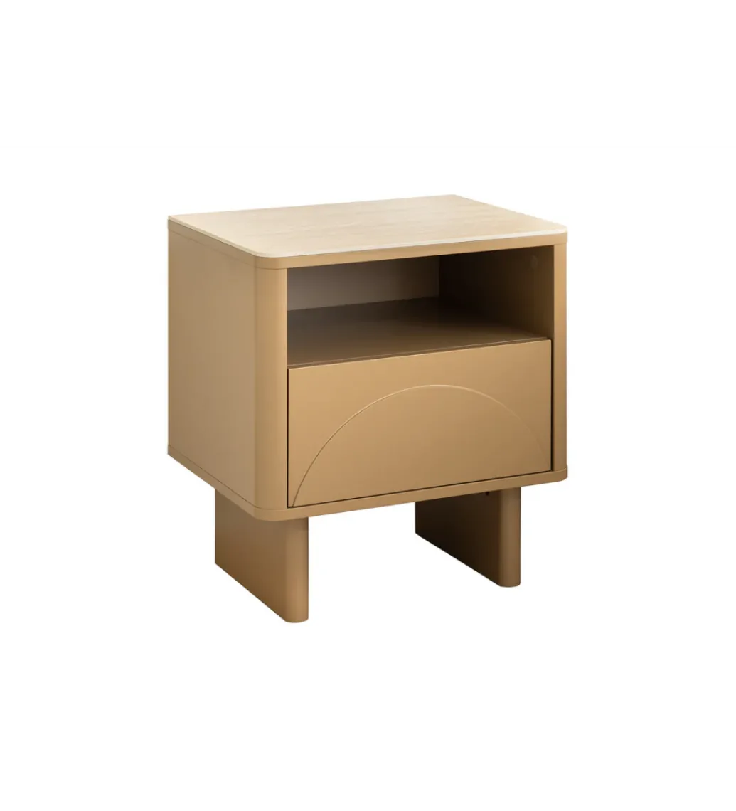 Stolik nocny SAVOY 50 cm kolor trawertynu*Invicta Interior