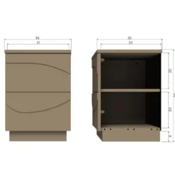Stolik nocny TEO 50 cm drewno sosny mud*WOOOD Sale