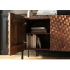 Stolik pod TV ADLON 160 cm drewno mango wzór 3D*Invicta Interior Discount