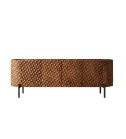 Stolik pod TV ADLON 160 cm drewno mango wzór 3D*Invicta Interior Discount