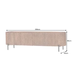 Stolik pod TV ADLON 200 cm drewno mango wzór 3D*Invicta Interior