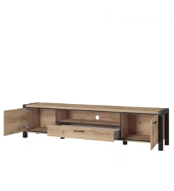 Stolik Pod TV AKTIV 210 cm w optyce dąb Taurus*Helvetia Hot