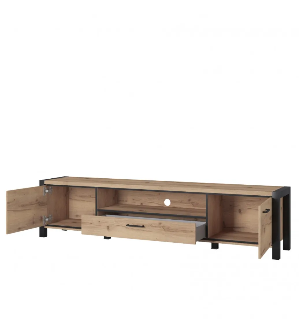 Stolik Pod TV AKTIV 210 cm w optyce dąb Taurus*Helvetia Hot
