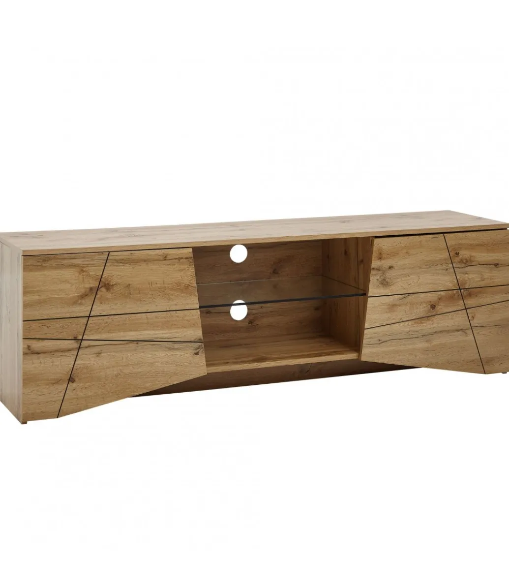 Stolik pod TV ANKONA 160 cm w kolorze dąb*WOHNLING, GERMANY Outlet