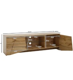 Stolik pod TV ANKONA 160 cm w kolorze dąb*WOHNLING, GERMANY Outlet