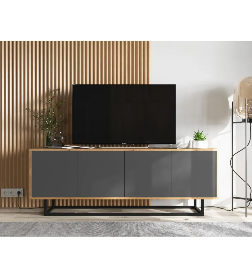 Stolik pod Tv Apollo B 150 cm antracytowy*Polski Design ML New