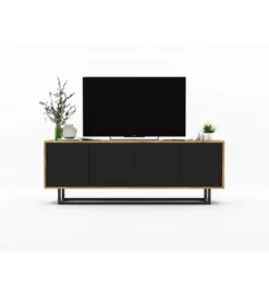 Stolik pod Tv Apollo B 150 cm czarny*Polski Design ML Clearance