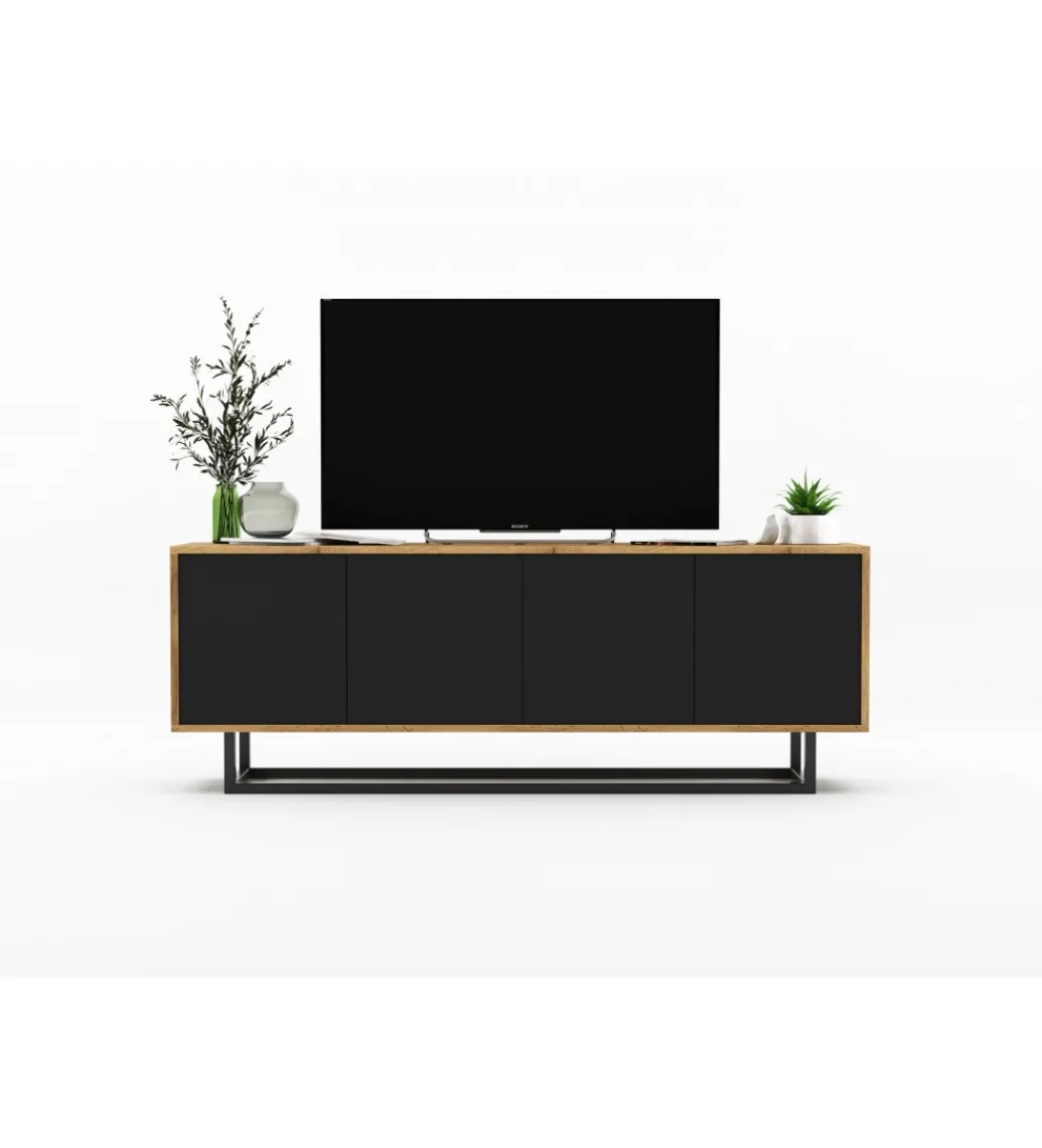 Stolik pod Tv Apollo B 150 cm czarny*Polski Design ML Clearance