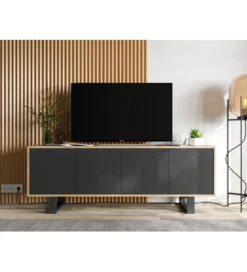 Stolik pod Tv  Apollo B II 150 cm czarny*Polski Design ML Hot