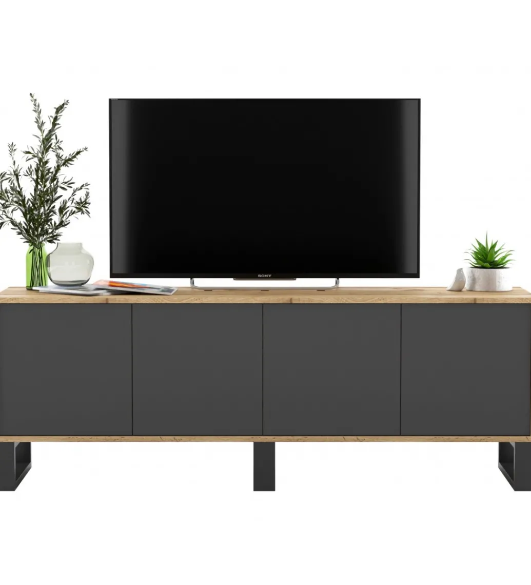 Stolik pod Tv Apollo B III 150 cm antracytowy*Polski Design ML New