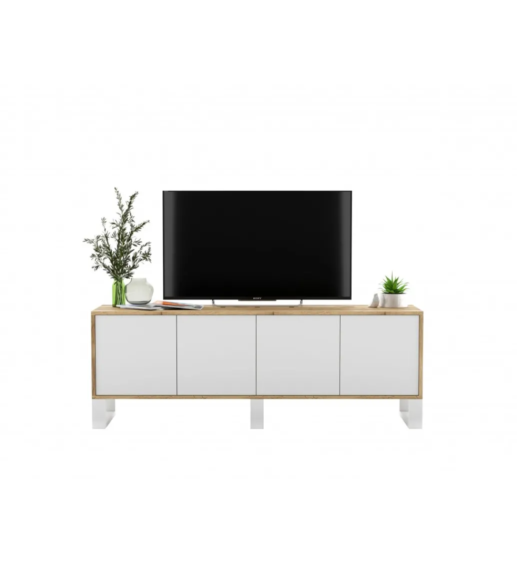 Stolik pod Tv Apollo B III 150 cm biały*Polski Design ML Outlet