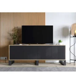 Stolik pod Tv Apollo B III 150 cm czarny*Polski Design ML