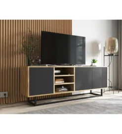 Stolik pod Tv Apollo 150 cm czarny*Polski Design ML Best
