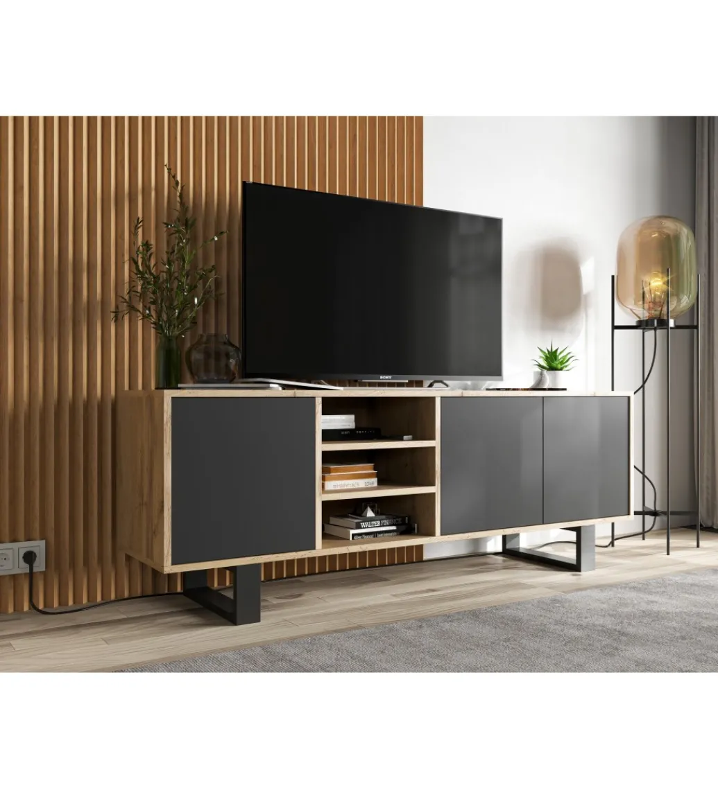 Stolik pod Tv Apollo II 150 cm czarny*Polski Design ML Discount