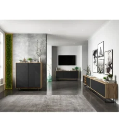 Stolik pod Tv Apollo III 150 cm antracytowy*Polski Design ML Online