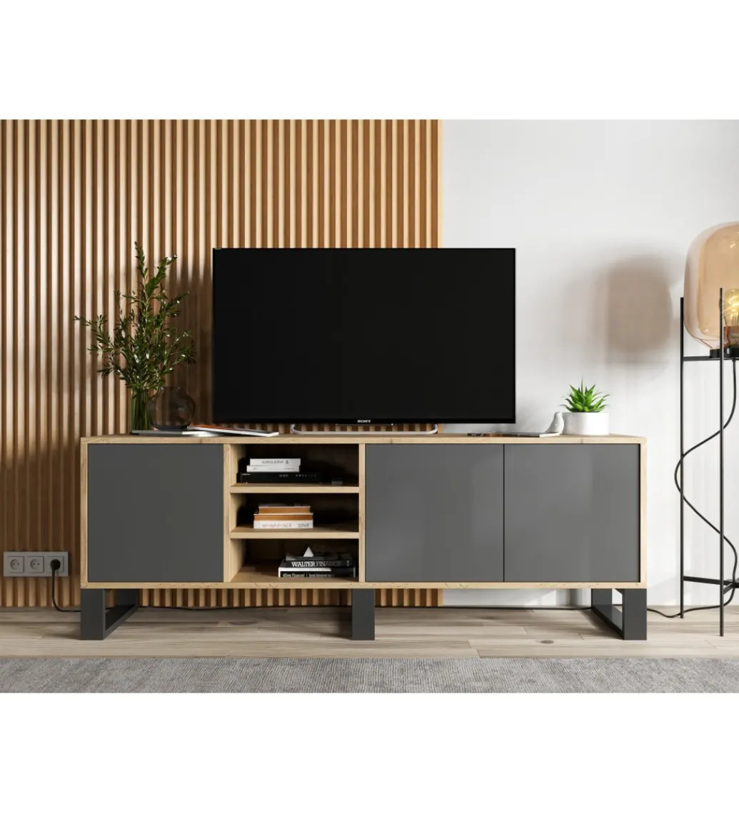 Stolik pod Tv Apollo III 150 cm antracytowy*Polski Design ML Online
