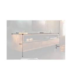 Stolik pod TV ARKTYKA Mammut 160 cm drewno akacja honey*Invicta Interior - przedsprzedaż Outlet